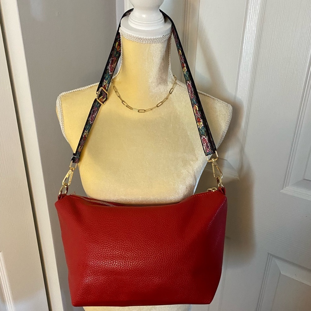 BCBG Bag with Floral Guitar Strap - Picture 7 of 8